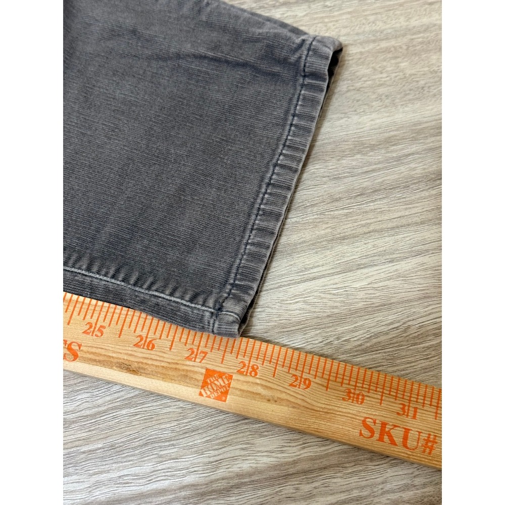 Banana Republic Women Corduroy Pants 12 Petite Grey Straight Leg Dark Academia - Picture 10 of 11